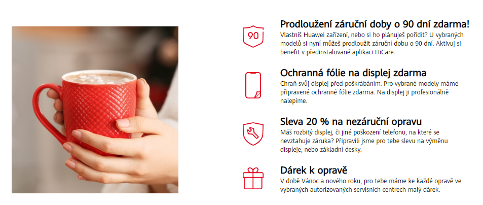 slevová akce na vánoce a nový rok 2020 s Huawei.cz