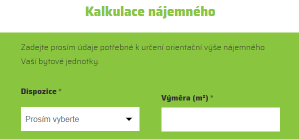 výpočet výše nájemného zdarma