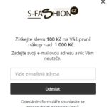 Sleva 100 Kč na objednávku - S-fashion