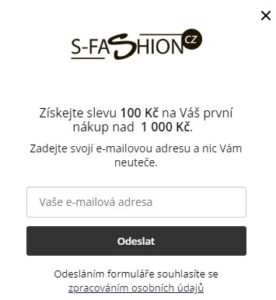 s-fashion sleva 100 Kč