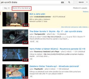 Dlouhá videa na YouTube