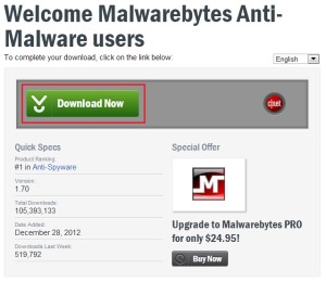 Stažení Malware Bytes Antimalware