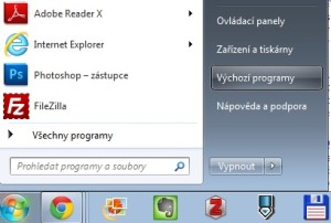 Start > Výchozí programy
