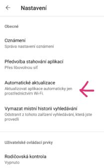 automatické aktualizace