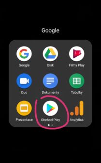 spuštění google play obchod