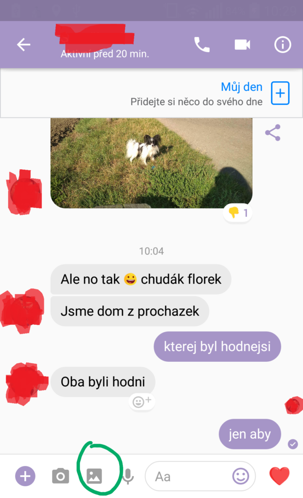 Jak poslat složku přes Messenger?