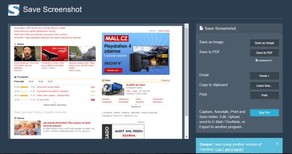screen capture