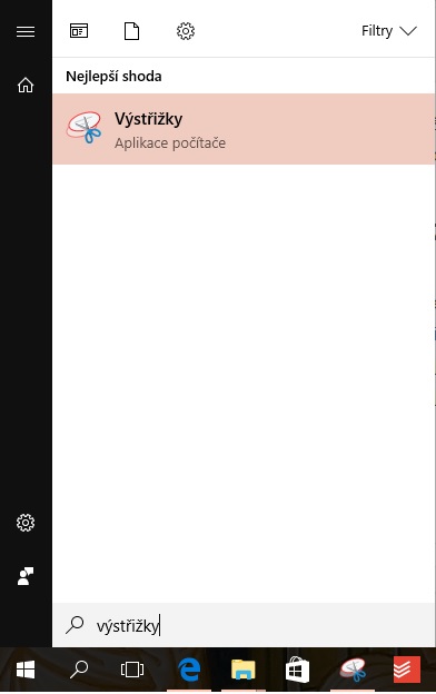 výstřižky obrazovky