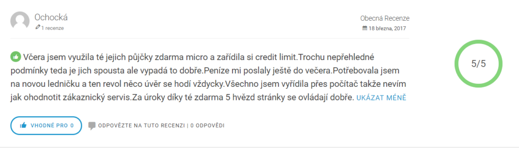 ferratum hodnocení uzivatelu