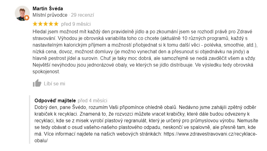 Hodnocení Zdravéstravování.cz